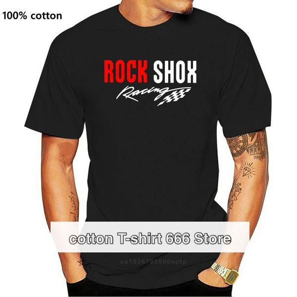 

men's t-shirts rock shox forks t-shirt moutain mtb bike bicycle mens, White;black