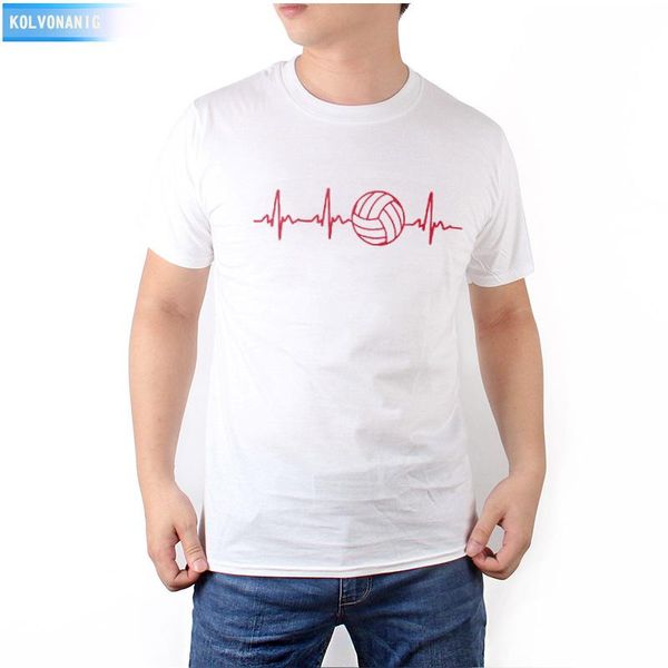 

men's t-shirts haikyuu summer fashion heartbeat of volleyballer printed t shirt short sleeve cotton t-shirt tshirts plus size, White;black