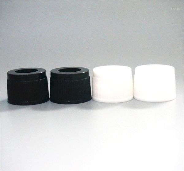 

storage bottles & jars 20-500pcs black/white cover dropper lid small head 18/410 plastic circle essential oil 5-100ml accessory glass bottle