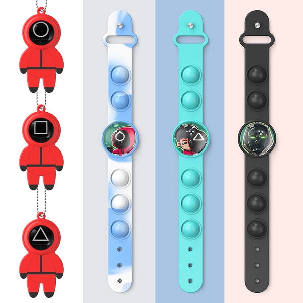 

squid game wristband finger bubble decompression rat killing wristband toy