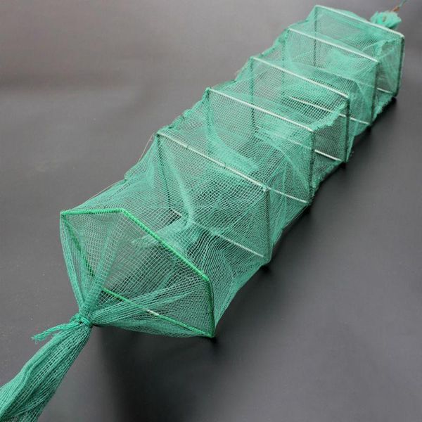 

fishing accessories 1m / 1.6m 2.2m 2.5m nylon net portable for crab shrimp cage crayfish lobster catcher staircase foldable