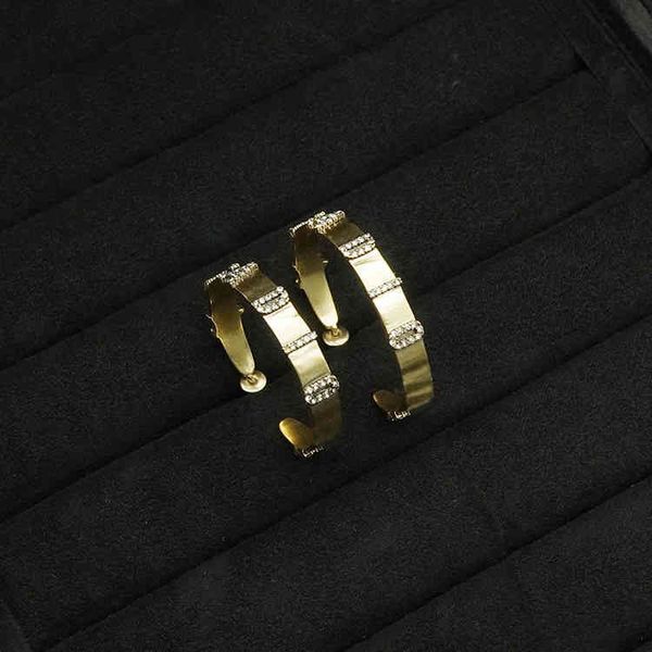 

70% off new earrings and same hook star full diamond letter earrings female, Silver