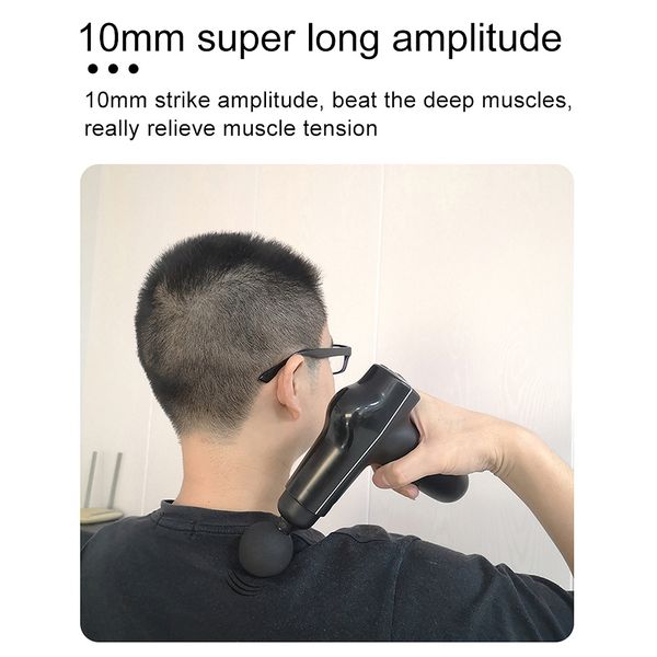 

massage gun 3-level variable frequency vibration muscle massager for pain relief portable quiet handheld electric body massagerscouts