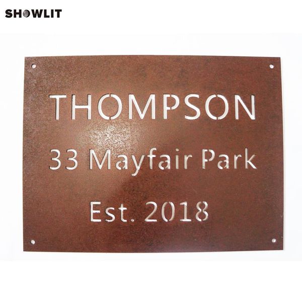 

other door hardware custom rusted house number address sign