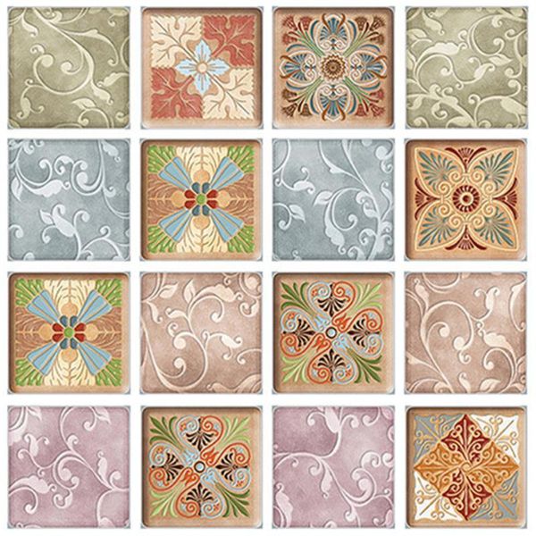 

wall stickers 16 pcs self-adhesive tile decorative sticker decal