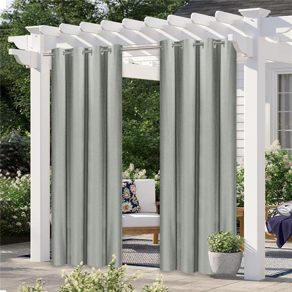 

curtain & drapes solid color waterproof outdoor curtains panels for garden patio pergola gazebos beach house treatments home decoration