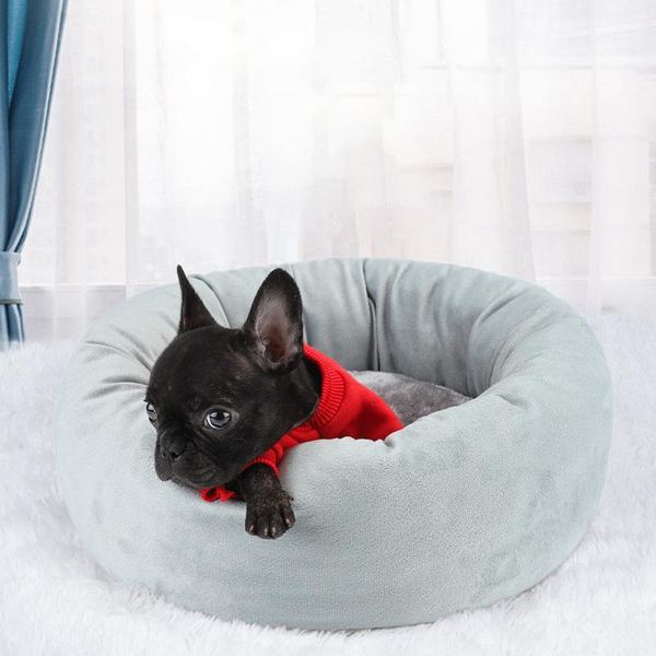 

kennels & pens pet dog bed round cat house kennel warm cozy sleeping cushion baskets puppy kitten lounger nest dogs accessories