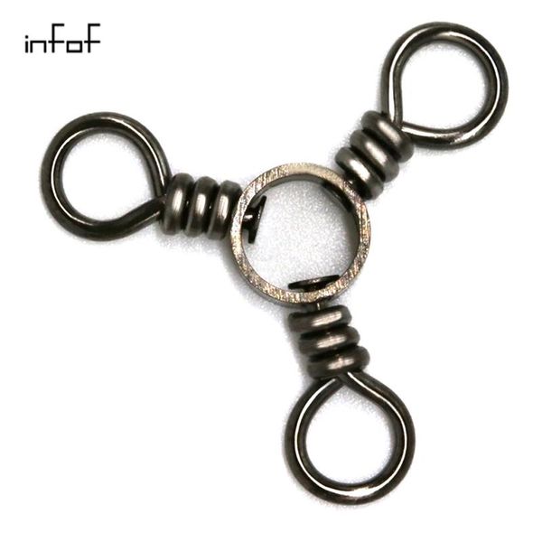 

10/20pcs/lot 3 way fishing barrel swivels o shape swivel sea carp tackle hooks
