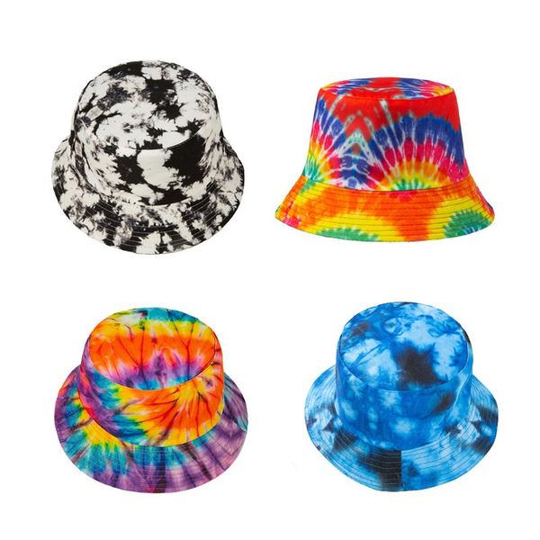 

caps & hats baby sun hat sunscreen protection cap for kids 2-5 years tie-dyed print summer fisherman breathable bucket, Yellow