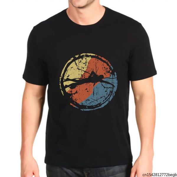 

men's t-shirts retro swimming t shirt, White;black
