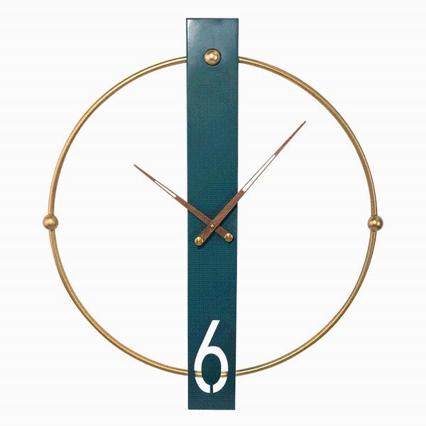 

golden large wall clock metal luxury living room decoration watches home decor modern creative mute art clocks