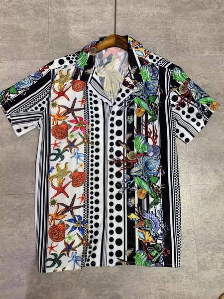 

men's casual shirts ik0455 fashion 2021 runway luxury european design party style clothing, White;black