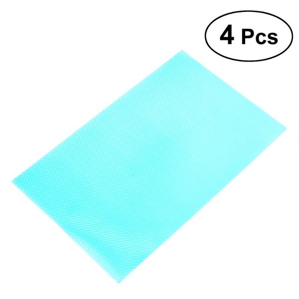 

mats & pads 4pcs refrigerator pad moisture absorption mat table (transparent blue)