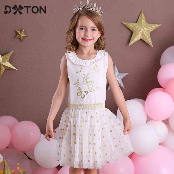 

girl's dresses dxton summer kids for butterfly sleeveless princess dress patchwork children clothing tutu girls vestidos c0223, Red;yellow