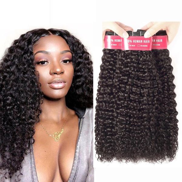 

human hair bulks kinky curly bundles remy extensions alidiamond brazilian buy 1/3/4 bundle thick, Black