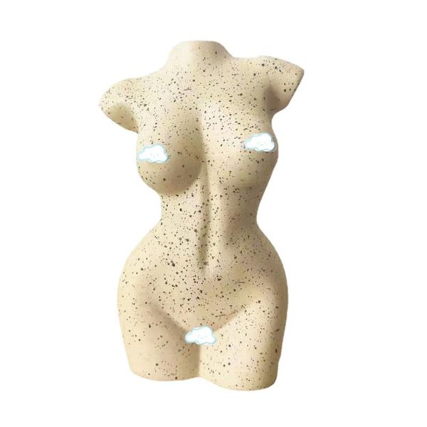 

vases vase human body dried flower simulation bouquet resin decoration artist home sculpture