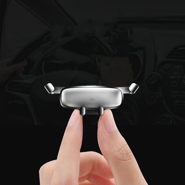 

universal car holder mini gravity bracket air vent mount stand invisible outlet no magnetic mobile phone cell mounts & holders