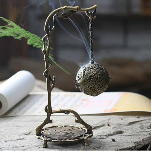 

agarwood hanging incense burner holder copper metal smoke fountain indoor incienso quemador home decor df50xxl fragrance lamps