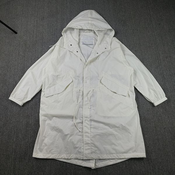 

summer fashion solid color men's breathable coat medium length lightweight sunscreen windbreaker fast dry outdoor casual jacket, Tan;black