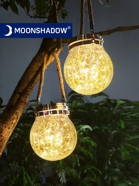 

solar lamps moonshadow light outdoors round waterproof led garden fairy lamp for balcony party yard decoration star night
