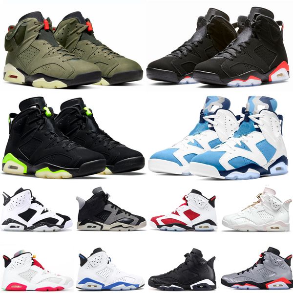 

6s basketball shoes men 6 unc hare gold hoops mens tech chrome oreo carmine defining moments sneakers black cat midnight navy 7-13