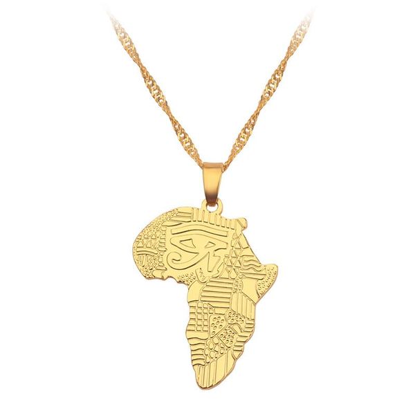 

african country map flag pendant necklaces gold alloy pave crystal flat chain necklace for man jewelry patriotic gift chains, Silver