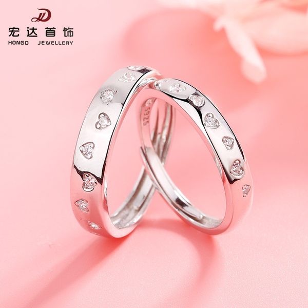 

s925 sterling silver couple ring for men and women