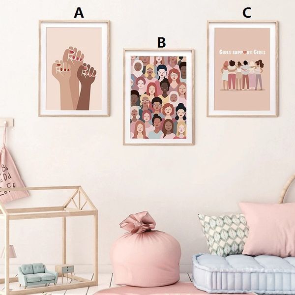 

unframed nordic girls home decoration canvas painting