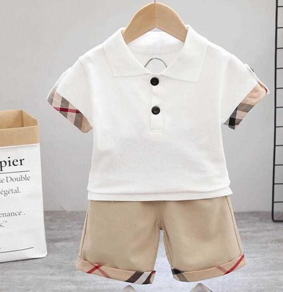 Roupas 2 peças meninos conjuntos de verão crianças moda camisas shorts roupas para bebê menino criança agasalhos para 0-5 anos 45pu