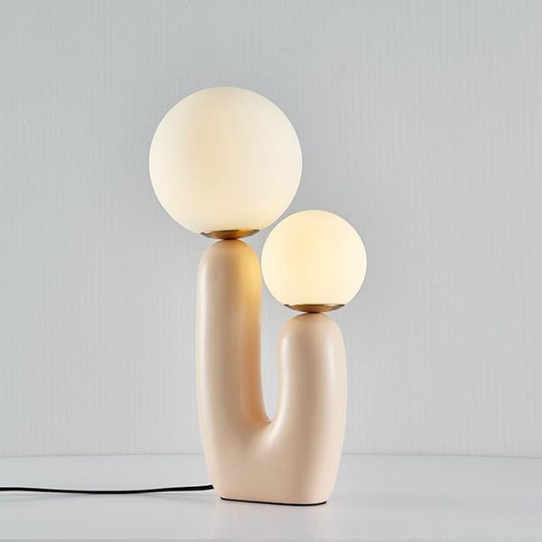 

table lamps post-modern resin glass ball lamp nordic creative living room light fixture bedroom bedside study office desk