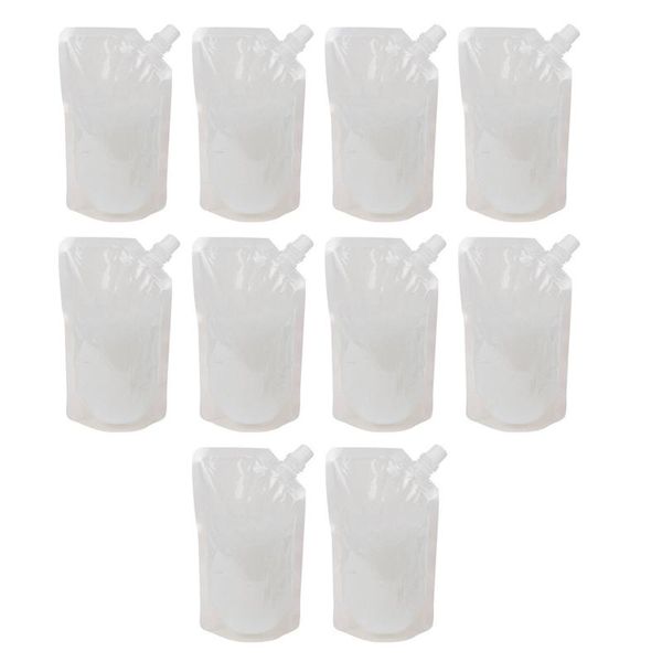 

gift wrap 50pcs transparent drink bag pouch disposable drinks with straws