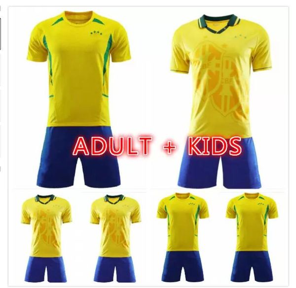 

kids kit 1994 2002 brasil retro soccer jerseys vintage classic ronaldo 9 rivaldo 10 r.carlos 6 ronaldinho 11 brazilde uniforms football shir, Black;yellow