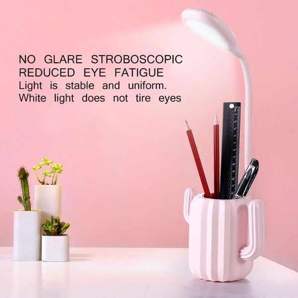 

table lamps cactus usb charging lamp led eye protection night light student dormitory reading bedroom desk bedside