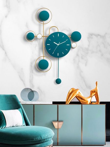 

wall clocks fashion all- simple modern clock fixed plate living room home creative mute scanning nordic wall-h