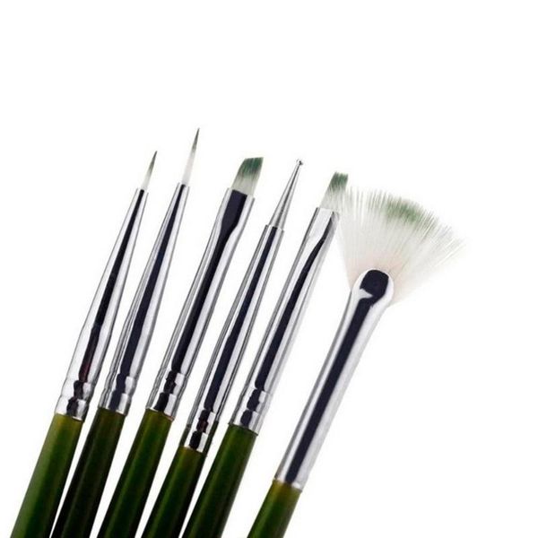 

nail art kits 6 sets of brush handle acrylic uv gel extension flower design drawing painting pen set