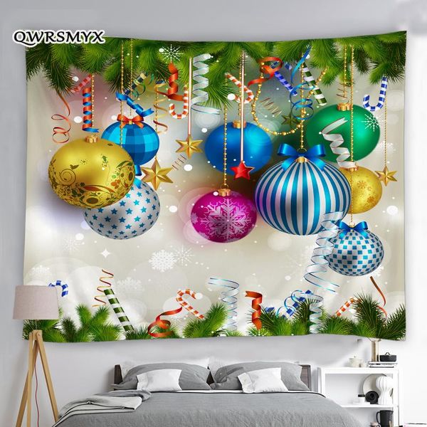 

tapestries christmas scene tapestry aesthetic xmas ball tree year room decor wall decoration for bedroom