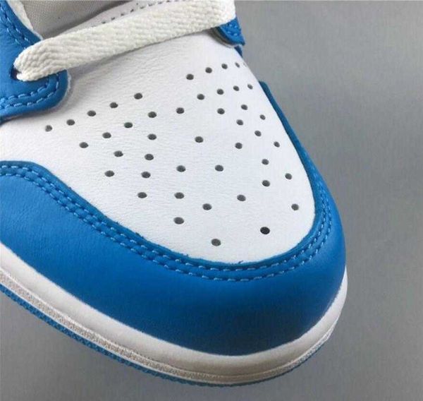 

jumpman 1 high og unc basketball designer shoes white dark powder blue i fashion sport sneakers come with box size us7.5-12mm2t8i52