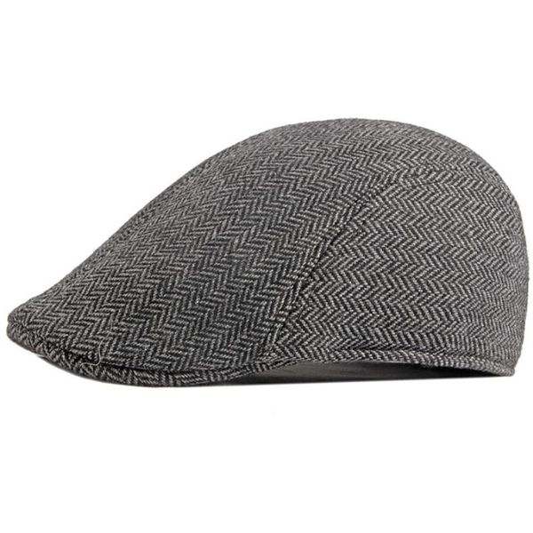 

berets ht3440 for men vintage striped beret hat ivy sboy flat cap autumn winter retro artist painter male, Blue;gray