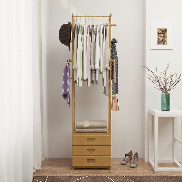 

clothing & wardrobe storage household simple clothes hanger, wardrobe, floor mounted rack, bedroom hanging rack