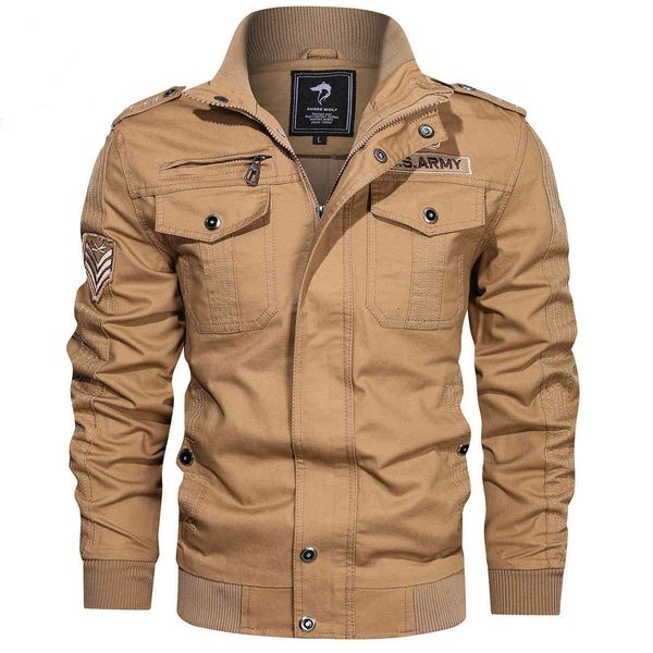 

men's jackets military uniform men coat new stand collar cotton plus size 6xl for mens spring male streetwear clothes ri07, Black;brown