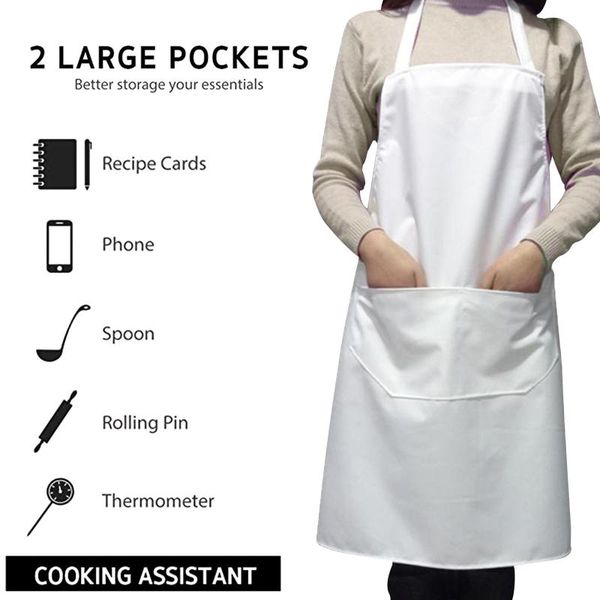 

aprons (65x75cm) 28 inches by 35 pure cotton kitchen apron white