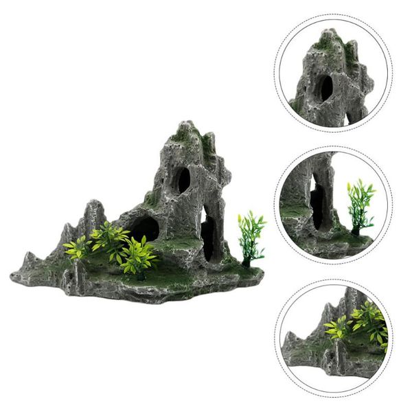 

mountain view aquarium ornament fish tank decoration landscaping resin crafts decorations