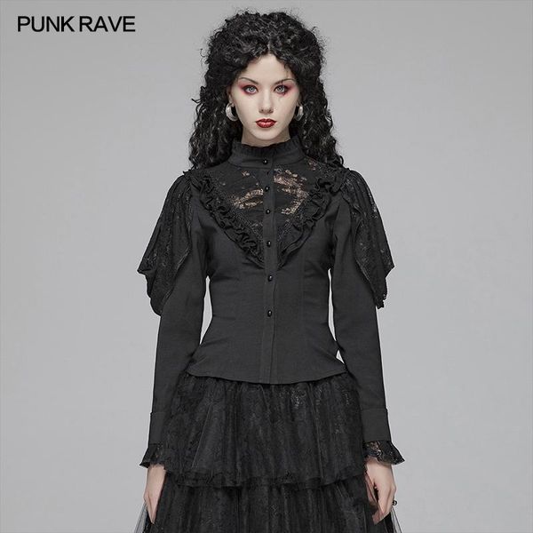 

women's gothic lantern sleeve black lace female shirts steampunk retro party club halloween performance women blouse blouses &, White