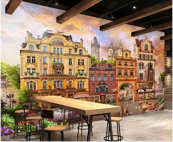 

3d wallpaper custom p mural on the wall retro european castle landscape living room home decor wallpaper for walls 3 d