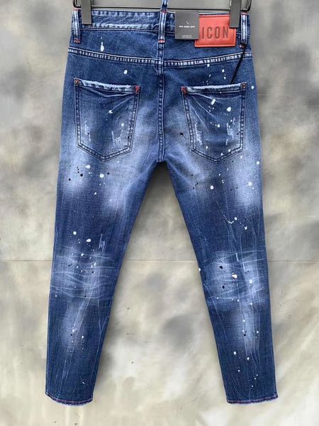 

men's jeans phantom turtle classic fashion man hip hop rock moto mens casual design ripped distressed ny denim biker 6147, Blue