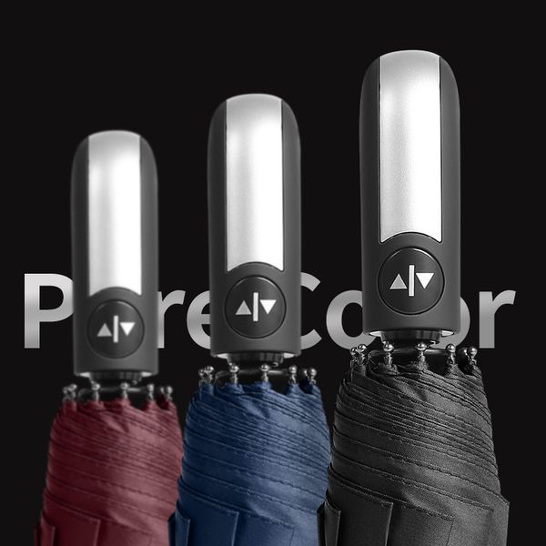 

three fold 10 bone full automatic business black gel sunscreen folding sunny gift advertising umbrella