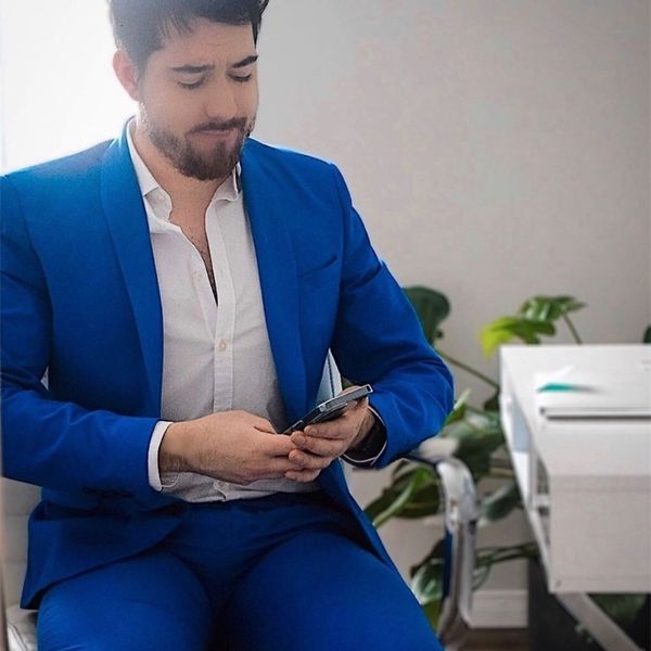 

men's suits & blazers royal blue plus size men's suits man's wedding dress groom fine fitting two blazers graduation pants fk, White;black