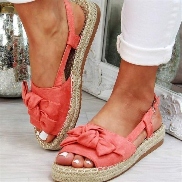 

sandals fashion women's espadrilles summer ankle strap buckle bowknot beach shoes straw weaving platform open toe ladies, Black