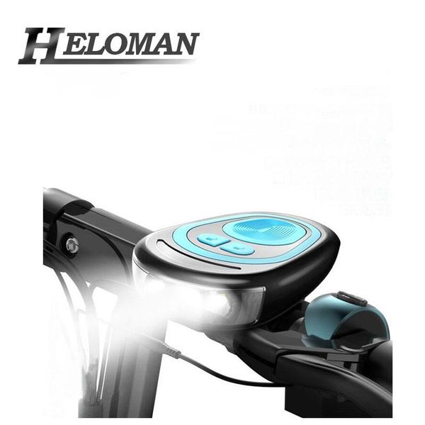 

bicycle led bike front light with speaker waterproof headlight rechargeable mtb accessories for cycling lights