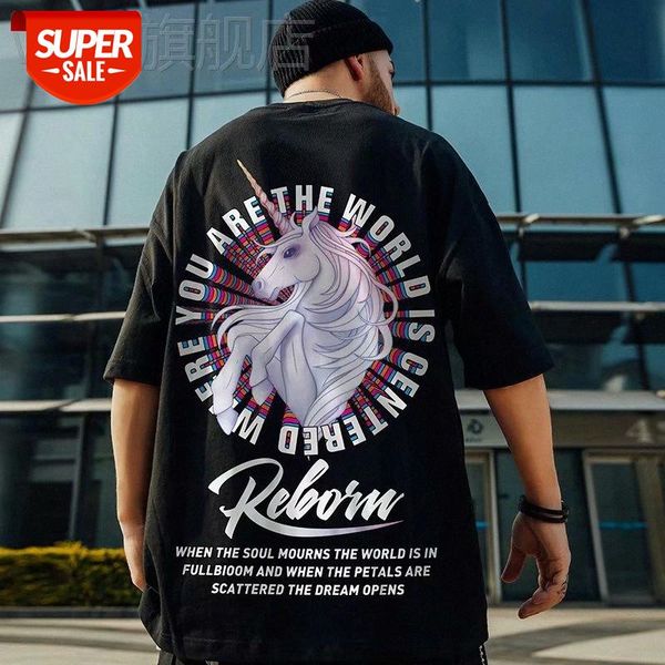 

oversize european and american fashion brand fat men's hip-hop loose short-sleeved t-shirt large size national tide chinese style half, White;black